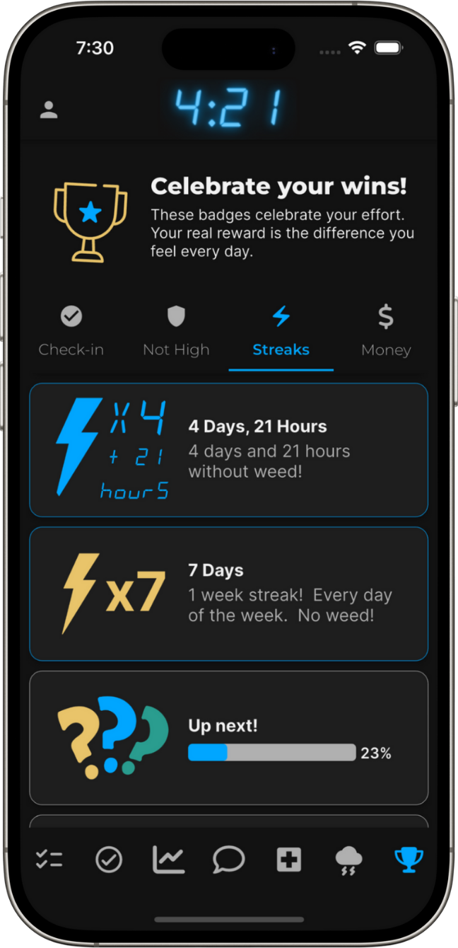 Weed Quitting Achievements quit-achievements-rewards